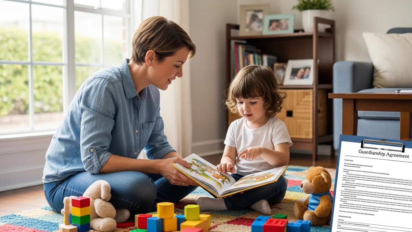 Adult and child in a supportive environment representing guardianship decisions
